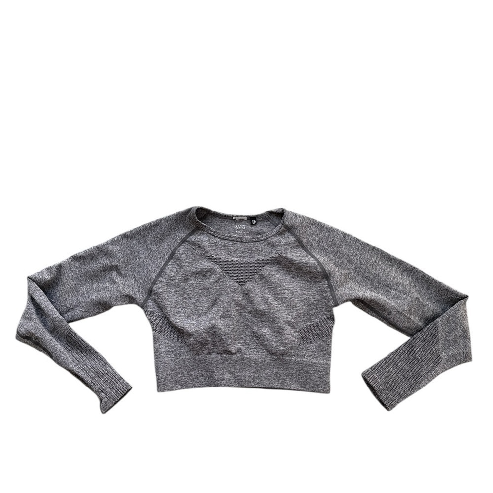 Gray Textured Knit Sweater